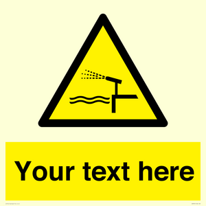 Custom warning water cannon